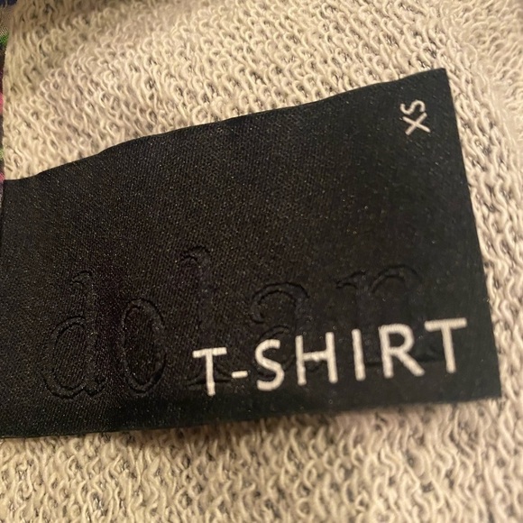 Anthropologie Grey Dolan T-Shirt Raw Edge French Terry Top - Picture 5 of 6